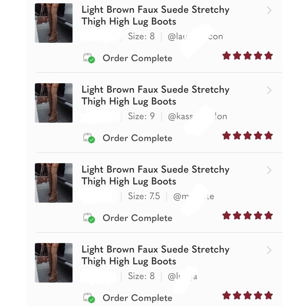 Light Brown Faux Suede Stretchy Thigh High Lug Boots - Picture 7 of 9